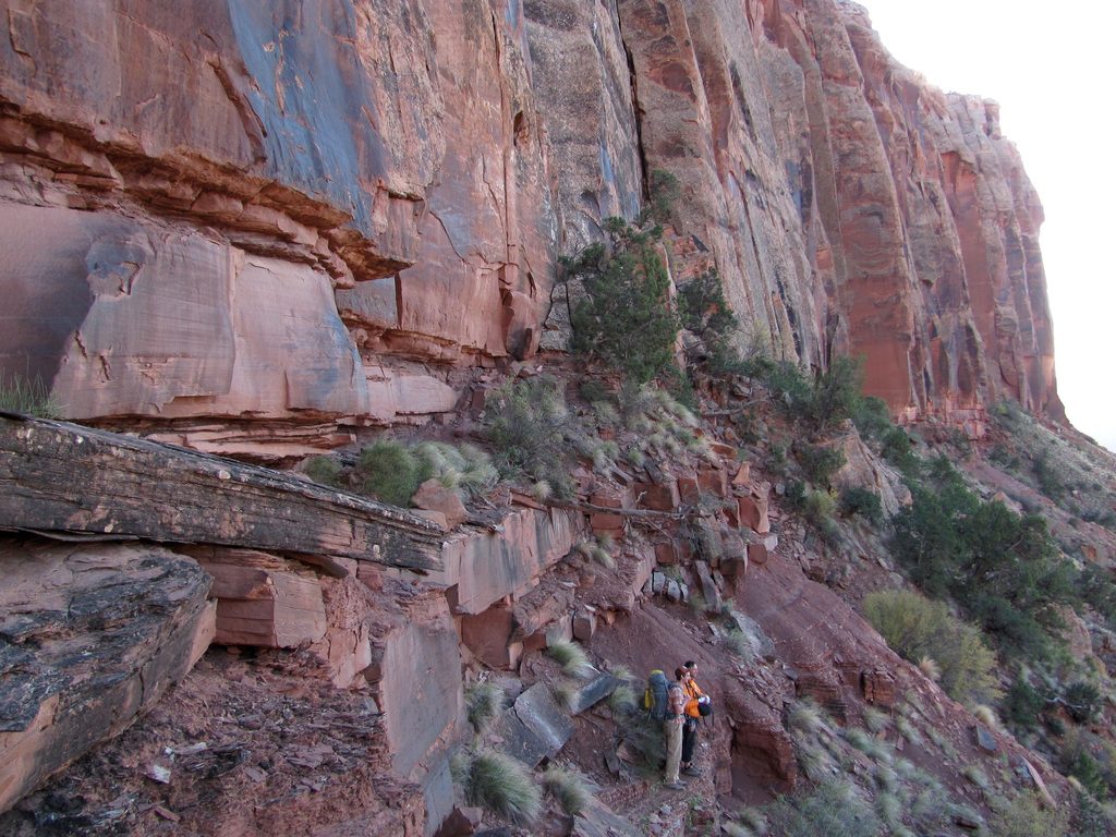 Hiking along the base of Reservoir. (Category:  Rock Climbing)
