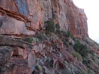 Hiking along the base of Reservoir. (Category:  Rock Climbing)