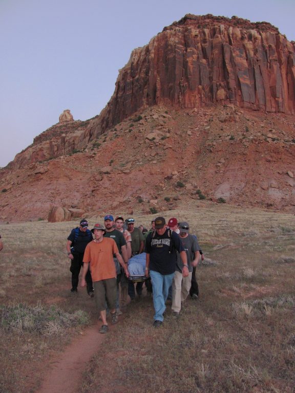 We carried the victim down that! (Category:  Rock Climbing)