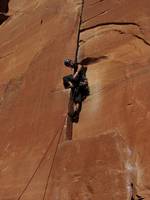 Yamin leading Warm-Up. (Category:  Rock Climbing)