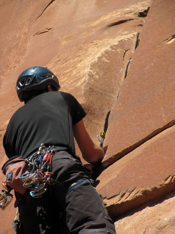 Yamin leading Warm-Up. (Category:  Rock Climbing)
