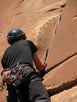 Yamin leading Warm-Up. (Category:  Rock Climbing)