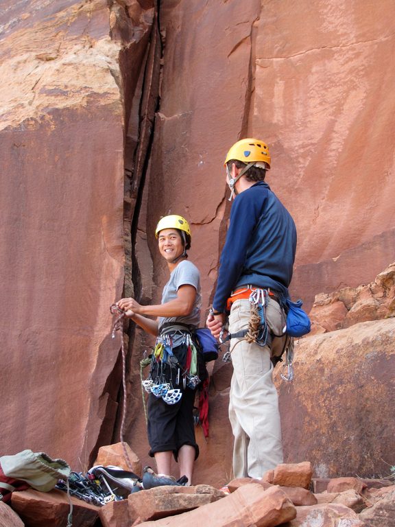 Aramy and Keith. (Category:  Rock Climbing)