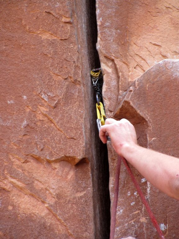Nothing like clipping a #2.  Bomber cam in a perfect sized crack! (Category:  Rock Climbing)