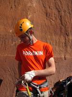 Sarah is an intactavist.  She designed this shirt for Keith. (Category:  Rock Climbing)
