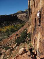Me leading Generic Crack. (Category:  Rock Climbing)