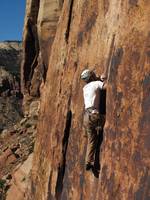 Me leading Generic Crack. (Category:  Rock Climbing)