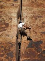 Me leading Generic Crack. (Category:  Rock Climbing)