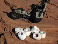 All you need for Indian Creek: TC Pros and six rolls of tape. (Category:  Rock Climbing)