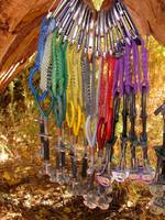 One blue; three green; three yellow; two grey; two red; four #.5 (Category:  Rock Climbing)