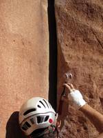 Me at the start of Supercrack. (Category:  Rock Climbing)