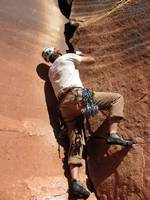 Me at the start of Supercrack. (Category:  Rock Climbing)