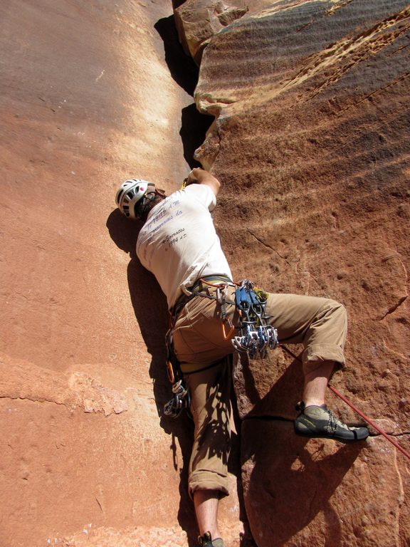 Me at the start of Supercrack. (Category:  Rock Climbing)