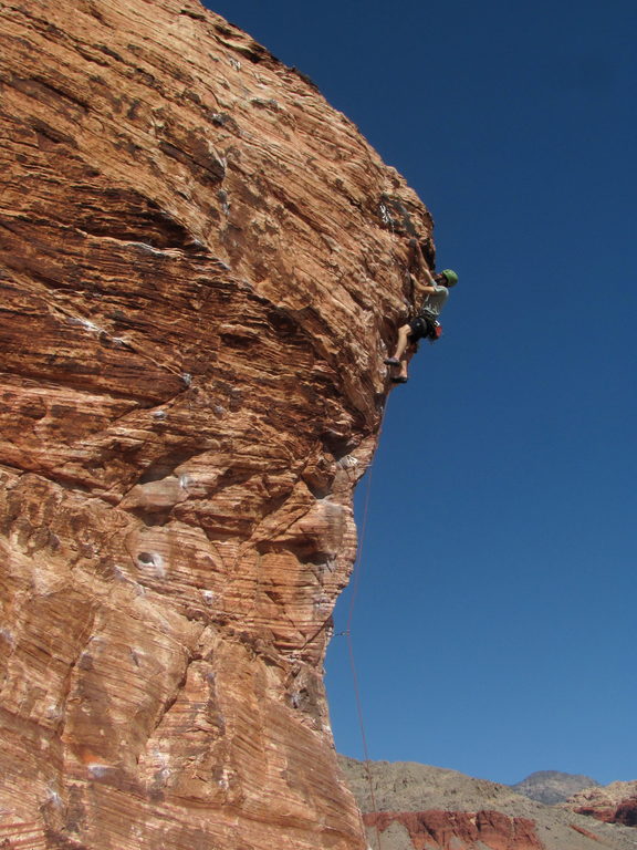 Josh leading Caustic (Category:  Rock Climbing)